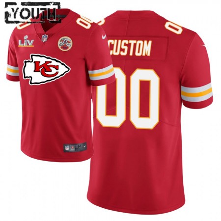 Lasten Kansas City Chiefs NFL Pelipaita Custom Nike Punainen Team Logo 2021 Super Bowl LV
